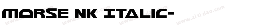 Morse NK Italic字体转换